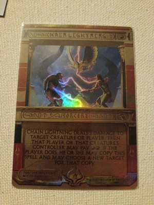Magic the Gathering Masterpiece Chain Lightning #26 Amonkhet Invocation ...