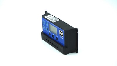 Solar Laderegler 10A 12V 24V PWM Controller LCD Display USB Solarpanel Batterie