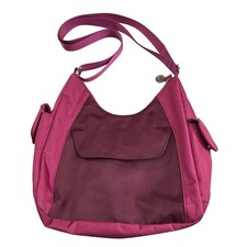 Travelon Anti-theft Magenta Purple Nylon Crossbody Hobo Bag Travel Sporty