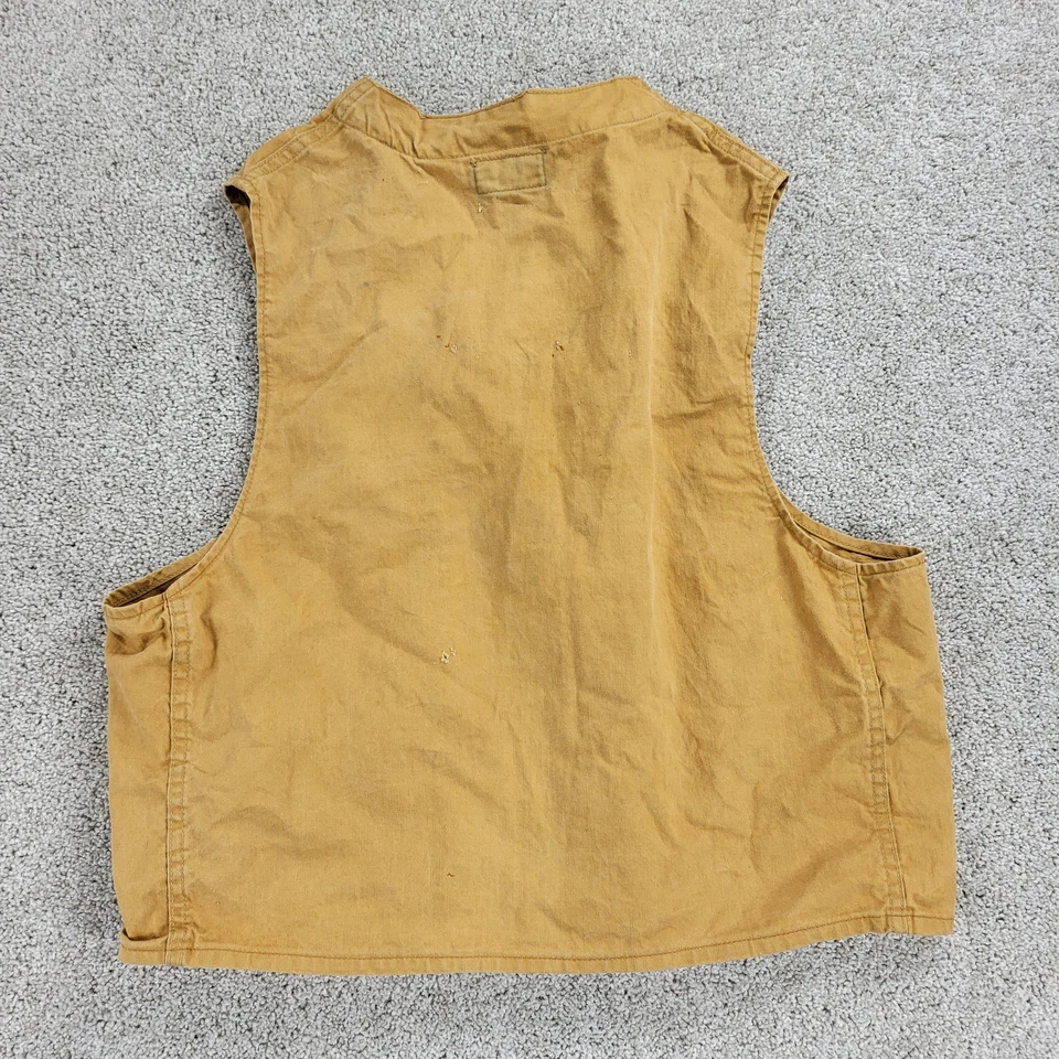 VTG Drybak Womens Shooting Vest XL Tan Canvas Hunting Shotgun Shell Holder 40's - Image 2 of 4