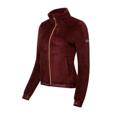 LeMieux Ladies Liberte Fleece Jacket XS red/burgundy Zip Warm winter cardigan