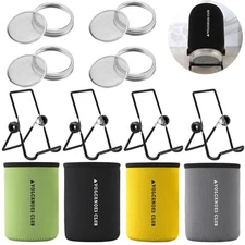 Seed Sprouting Jar Germination Kit Accessories - Sprout Lids for Wide Mouth Maso