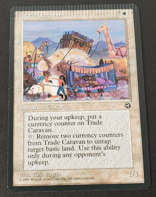 Crimped Trade-Caravan Homelands 1995 MTG Magic Factory Error Misprint Crimp