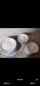 Avonlea Floral Ceramic Dinner Set White Pink Blue Plates Mugs Platter