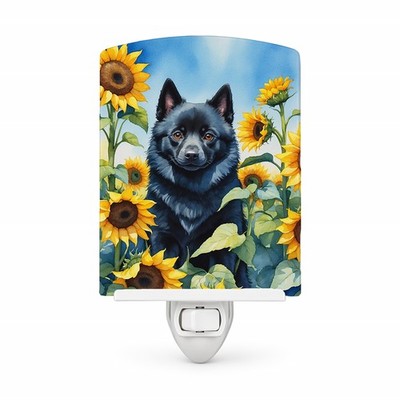 Caroline's Treasures Schipperke in Sunflowers Ceramic Night Light DAC6155CNL