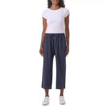 Splendid Ladies' Wide Leg Crop Pant, Navy Large