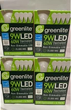 4 x 4Pack Greenlite 9W LED 60W non-Dimmable 25,000 Hours Energy Star Light Bulbs