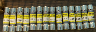 (14)   Assorted Littelfuse FLQ Midget Fuses  1/2a  to 2 amp  500Vac   #D-01