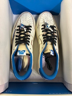 Nike Air Jordan 1 Low OG SP Fragment Travis Scott Sail Blue Size 10.5