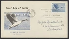 1952 #320 7c Canada Goose FDC LithoArt Cachet Ottawa