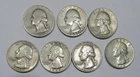 Lot of 7-Silver Washington Quarters: 44-P, 55-P, 57-D, 58-D, 59-P, 59-D, 64-D-NR