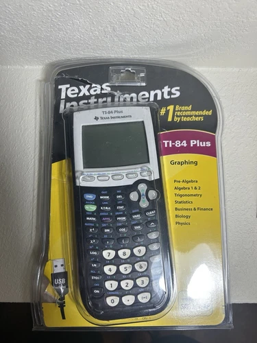 Ti-84 Plus Graphing Calculator Black, USB Included, Texas Instruments, no cover