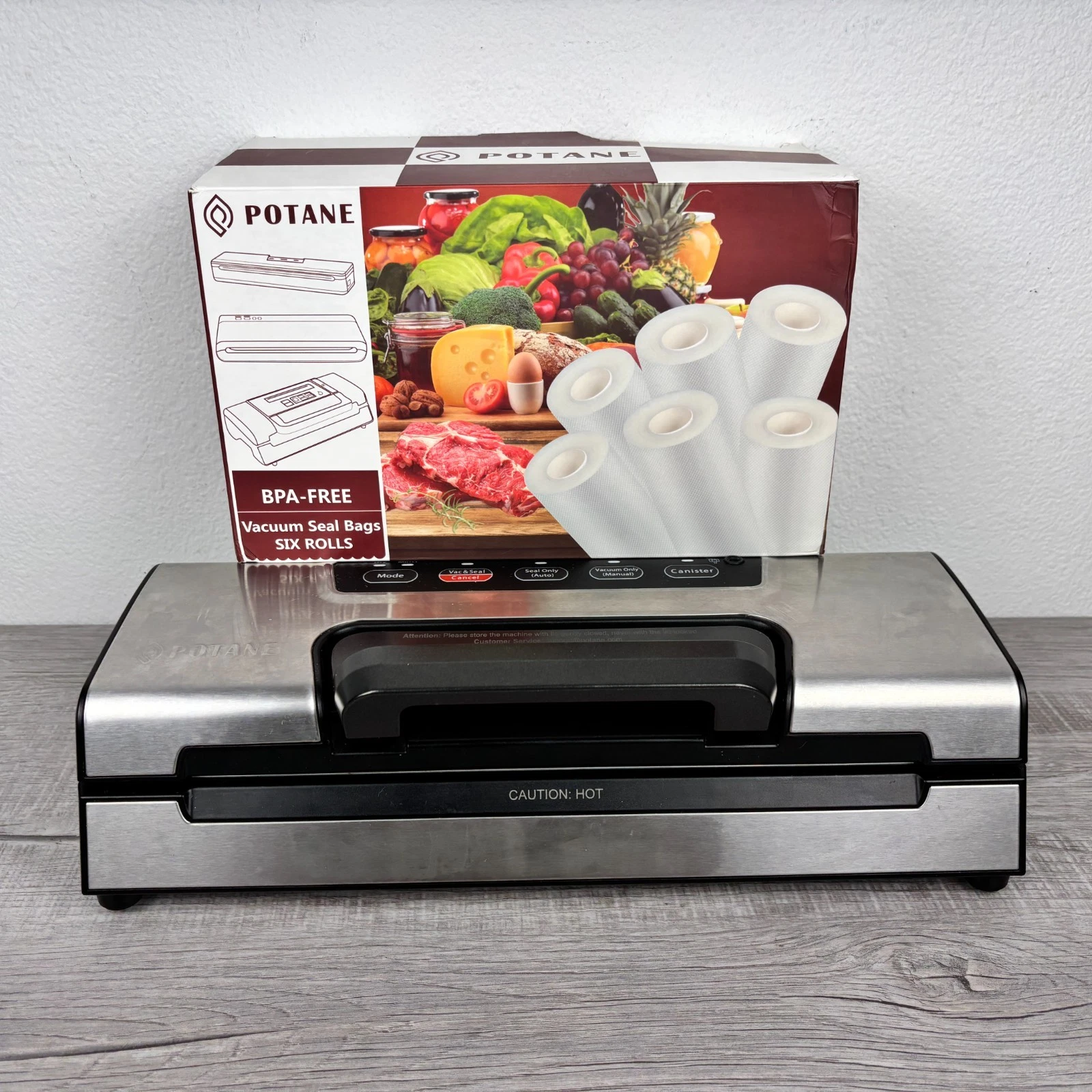 Potane Precision Vacuum Sealer Machine VS5736 31 W/ 5 Rolls Vacuum Seal Bags