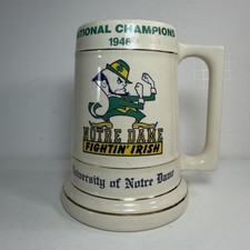 *nos* Notre Dame University Fightin Irish Beer Stein Mug 1946 National Champions