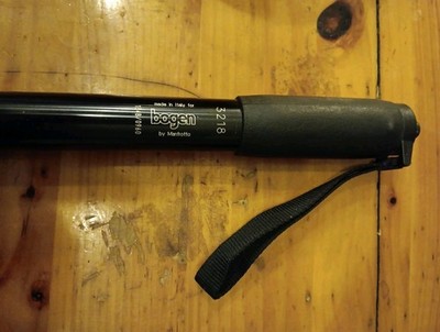 BOGEN Manfrotto 3218 Black Aluminum Monopod/Walking Stick~ Italy - Suport 22 lbs