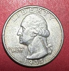 1935 US Washington SILVER Quarter! XF! SHARP! Old US Coin!