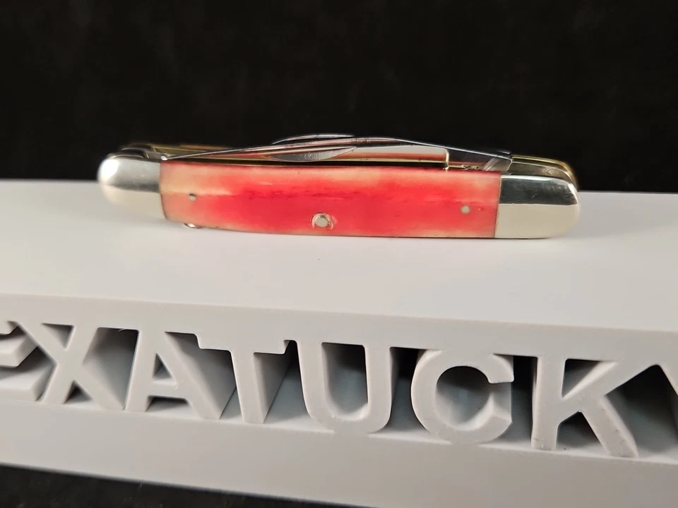 Navaja de bolsillo Case XX 10 puntos 1980 SR62027 hueso rosa liso serpentina Jack Foto 3 de 4