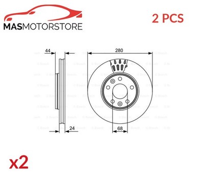 BREMSSCHEIBEN SATZ PAAR VORNE BOSCH 0 986 479 C62 2PCS P FÜR DACIA DUSTER