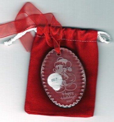 Waterford Crystal 2007 Disney Mickey Mouse Christmas Ornament  MIB from Ireland