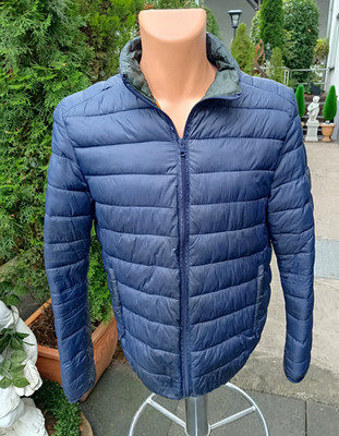 iSolid Herren Steppjacke Daunenjacke Blau Gr. M Stehkragen 