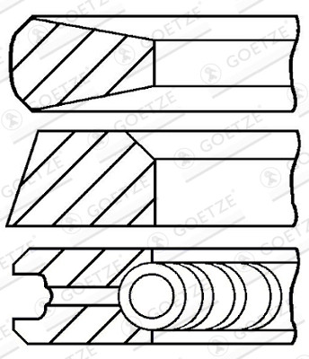 Kolbenringsatz Goetze Engine 08-105500-00 FüR CitroËN Peugeot Fiat Lada Suzuki-image
