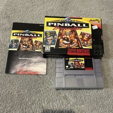 Super Pinball Behind the Mask Authentic Super Nintendo SNES COMPLETE n box
