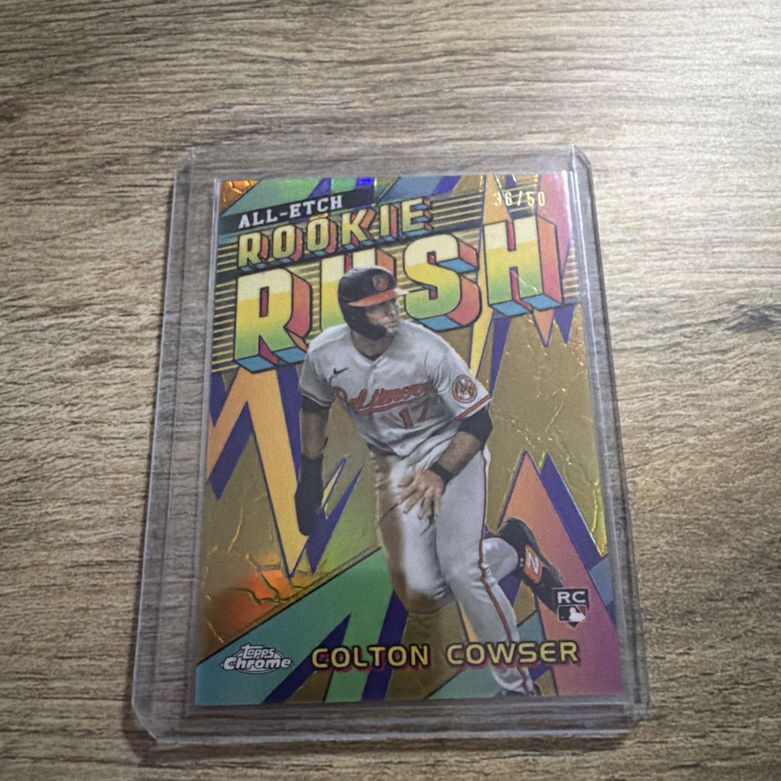 2024 Topps Chrome #CERR-4 Colton Cowser Gold All-Etch Rookie Rush /50