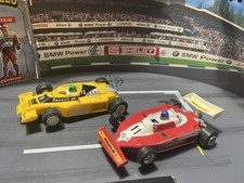 Scalextric 1/32 Slot Cars Lot Of TWO F1 Racers 11 FERRARI  15 RENAULT ELF 4U 