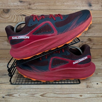 Salomon Turnschuhe Herren Gr. UK 11 Glide Max Trail Rot Wandern Outdoor Laufschuhe