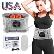 Inflatable Heating Massage Decompression Belt Lumbar for Lower Back Pain Relief