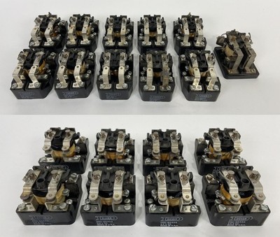 Lot of 19 Various Dover Potter & Brumfield 24V Power Relay Elevator Control