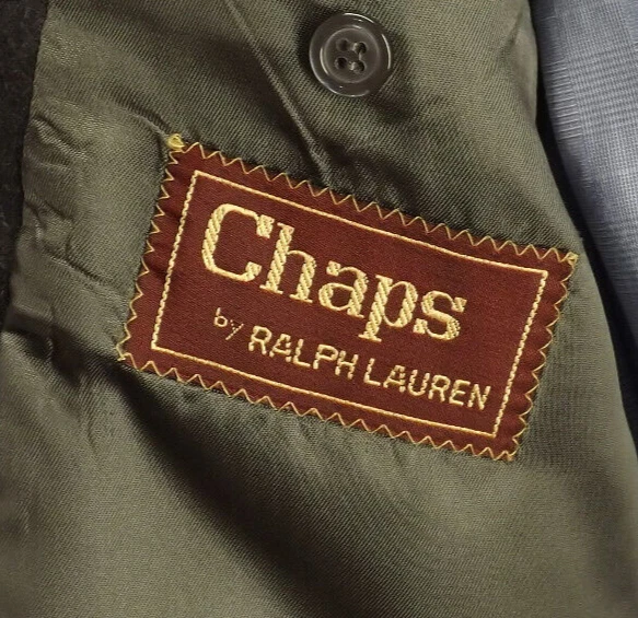 Chaps Ralph Lauren Mens 44R Gray Pinstripe Virgin Wool Suit 38x30 Pants 2 pc USA - Image 4 of 4