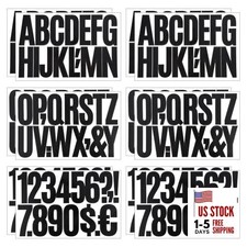 12 Sheets Vinyl Letter Stickers 3 inch Self-Adhesive Waterproof Alphabet 