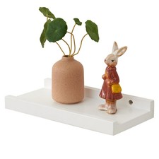 2 Pack 12 Oak Floating Shelves, 6 Deep, Natural Wood, Picture Ledge, Display