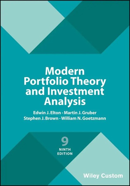Ej Elton | Modern Portfolio Theory And Investment Analysis, Ninth Edition | Buch-image