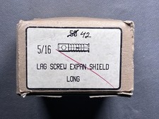 5/16" x 1-3/4" Long Lag Screw Expansion Shields, Zinc Alloy, Box of 42