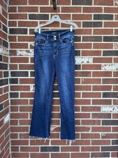 Judy Blue Dark Wash High Rise Raw Hem Bootcut Jeans JB82586DK-CO Size 7 28