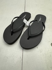 Old Navy Solid Black Thong Slip on Flip Flops Womens Size 9 NEW