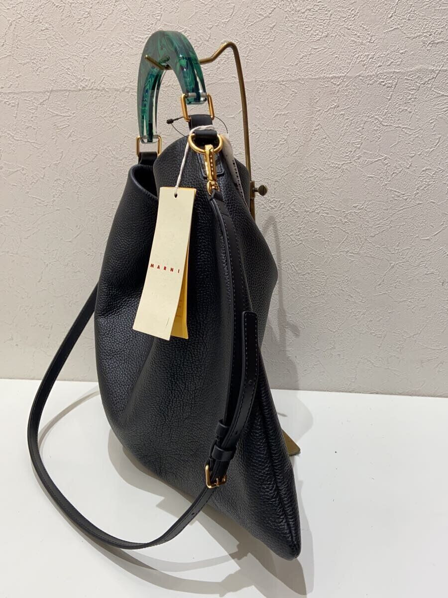 MARNI SCMP0063U0 VENICE 2WAY LEATHER Black PLAIN HANDBAG MARNI SCMP0063U0 VENICE 2WAY LEATHER Black PLAIN HANDBAG