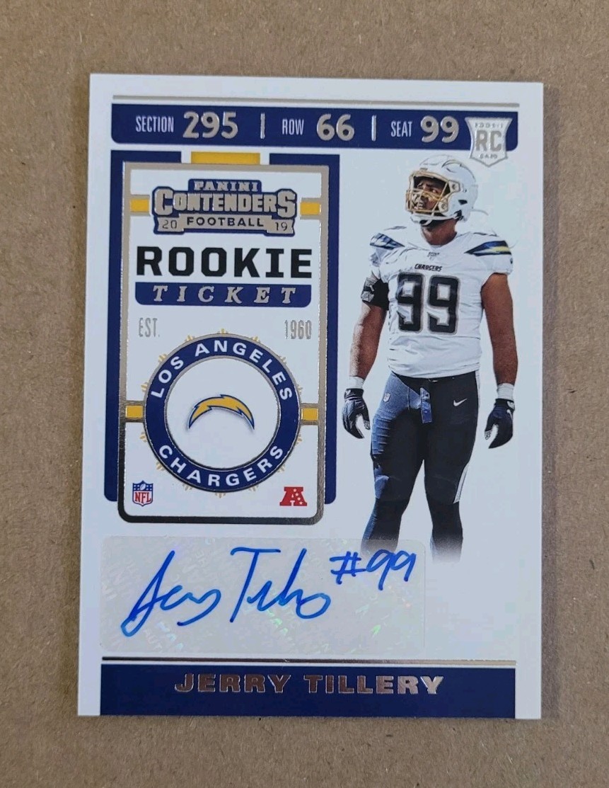 Jerry Tillery Panini Contenders #280 Autograph