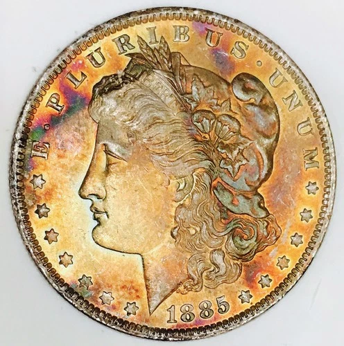 1885 O MORGAN DOLLAR! ULTRA END ROLL TONER! FLAWLESS SUPERB GEMBU++WOW NR #64661