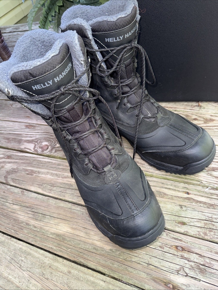 Helly Hansen Waterproof Leather Faux Fur Snow Boots Size 12 Thinsulate Men’s View 6