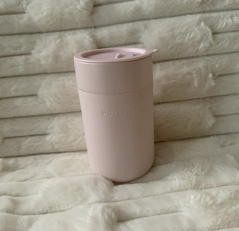 Porter Ceramic Light Pink Travel Mug 16oz
