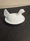 Vintage Nesting Hen Indiana White Milk Glass