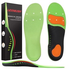 Plantar Fasciitis Arch Support Shoe Inserts S: Mens 6-8 / Womens 7-9, Green