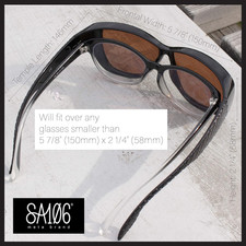 Polarized 55mm Fit Over OTG Butterfly Rhinestone Diva Sunglasses
