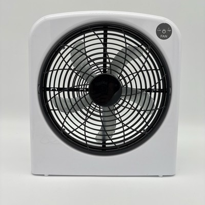 MAINSTAYS 10  Dual Power AC & Battery Powered Box Fan Tested Working
