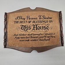 John Adams Quote Wall Plaque Pray Heaven To Bestow Blessings This House 12x9.5"