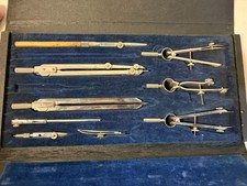 Vintage Charvos Drafting Drawing Kit, US made, with Original Case