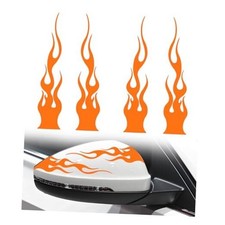 4PCS Stylish Car Flame Stickers Decals,Weatherproof  Sun Protection Flame